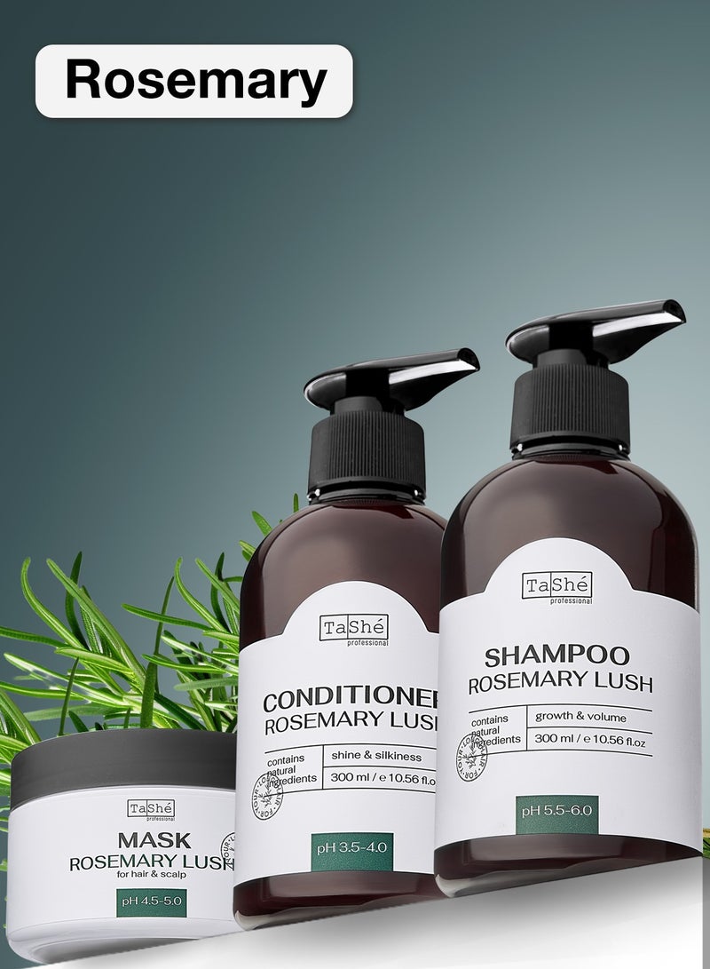 Tashe Rosemary Shampoo, Conditioner & Hair Mask Set for Deep Repair  - Image 1