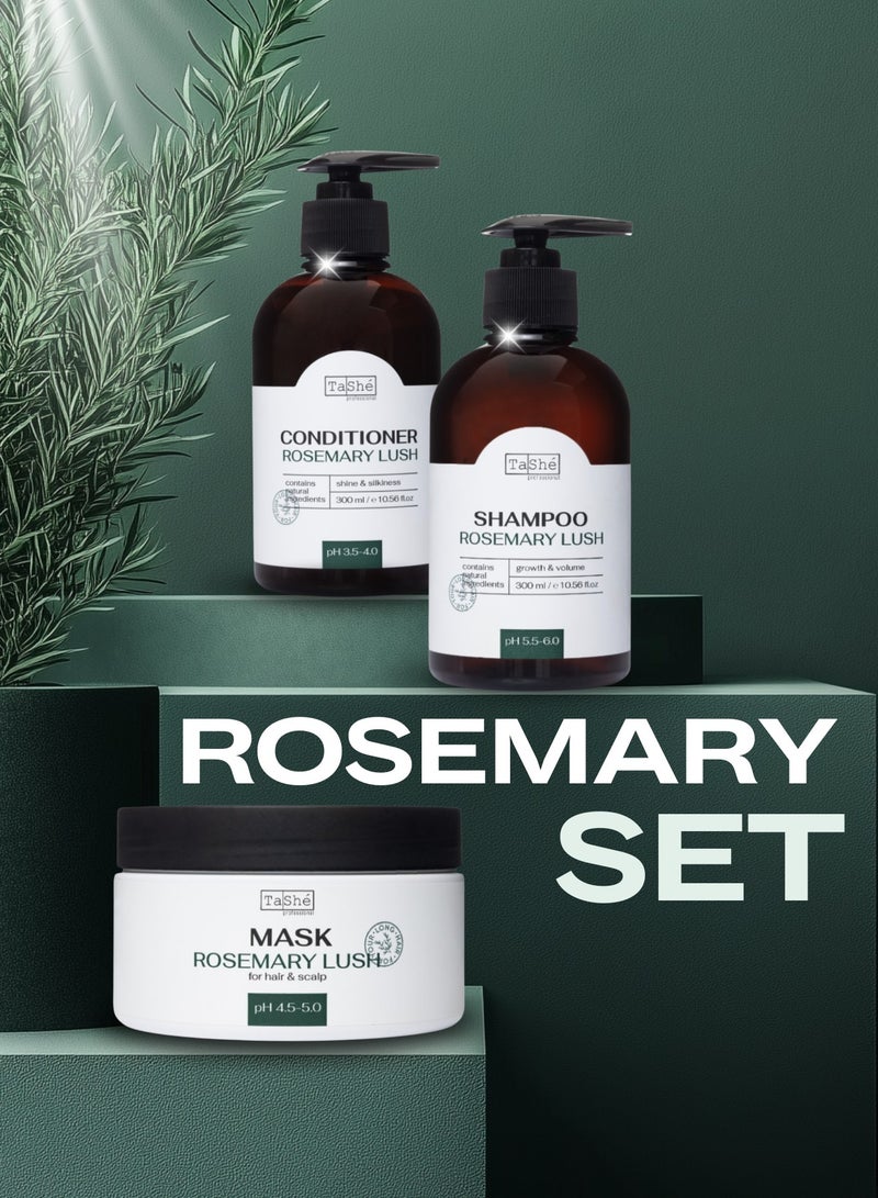 Tashe Rosemary Shampoo, Conditioner & Hair Mask Set for Deep Repair  - Image 3