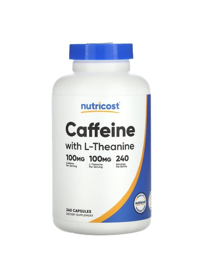 Nutricost Nutricost, Caffeine With L-Theanine, 240 Capsules 