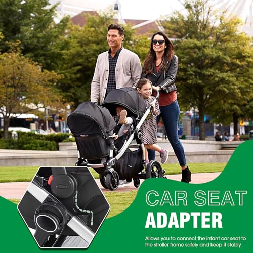 Hiumtree Car Seat Adapter for Stroller Compatible with Baby Jogger (City Go/City Select) & Graco Car Seats City Select Stroller Accessories Car Seat Adapter for Stroller Nylon, Black - Image 5