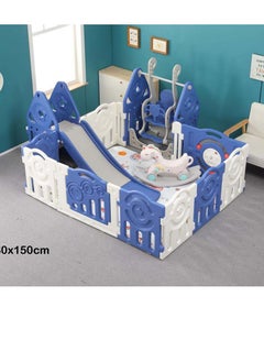 RBWTOYS RBW 5 in 1 Multi-function Playing Set, 5 In 1 Playpen & Fence,  Slide, Swing, Seesaw, Play Mat including All Kind of Kids Activities, Comfortable Slide for Baby Safety, Size:180x150x60cm  - Image 3