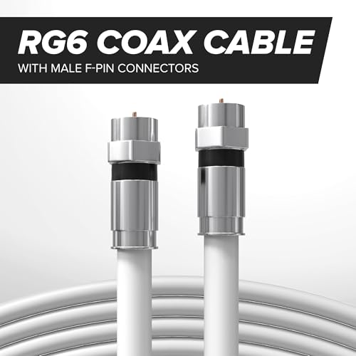 THE CIMPLE CO Coaxial Cable, 100 FT, RG6, Coax, TV Wire, Flexible, Indoor/Outdoor, Cable for High-Speed Internet, Dual Shielded, CATV, UV Resistant, CL2 Rated, 30 Meters, White - Image 2