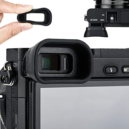 Kiorafoto Soft Silicon Camera Viewfinder Eyecup Eyepiece Eyeshade for Sony A6000 A6100 A6300 Eye Cup Protector Replaces Sony FDA-EP10 - Image 1