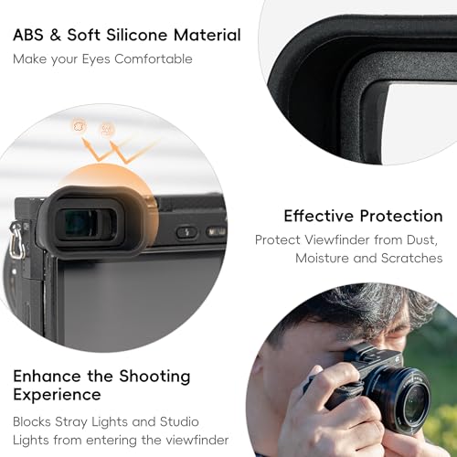 Kiorafoto Soft Silicon Camera Viewfinder Eyecup Eyepiece Eyeshade for Sony A6000 A6100 A6300 Eye Cup Protector Replaces Sony FDA-EP10 - Image 3