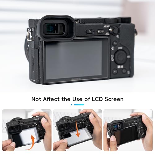 Kiorafoto Soft Silicon Camera Viewfinder Eyecup Eyepiece Eyeshade for Sony A6000 A6100 A6300 Eye Cup Protector Replaces Sony FDA-EP10 - Image 4