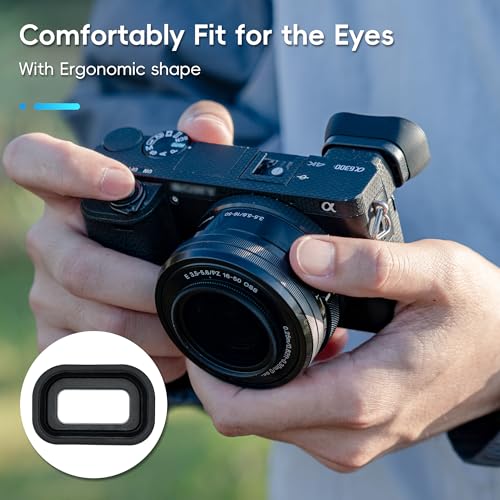 Kiorafoto Soft Silicon Camera Viewfinder Eyecup Eyepiece Eyeshade for Sony A6000 A6100 A6300 Eye Cup Protector Replaces Sony FDA-EP10 - Image 5