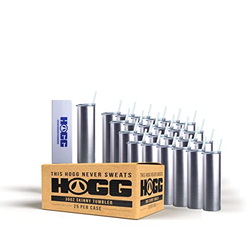 Hogg Hogg 30oz Skinny Tumbler Case 25 Pack DIY Customizable Glitter Epoxy BulkWholesale 