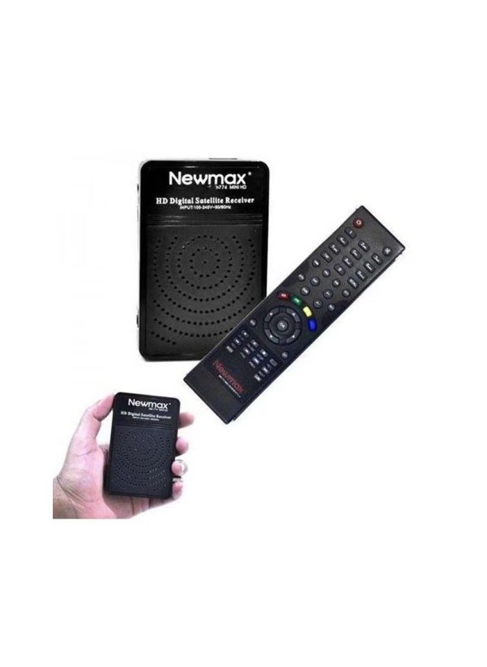 نيوماكس جهاز استقبال الأقمار الصناعية الرقمي NM-774 Mini MAX عالي الدقة بدقة 1080 بكسل مع دعم USB باللون الأسود  - Image 3