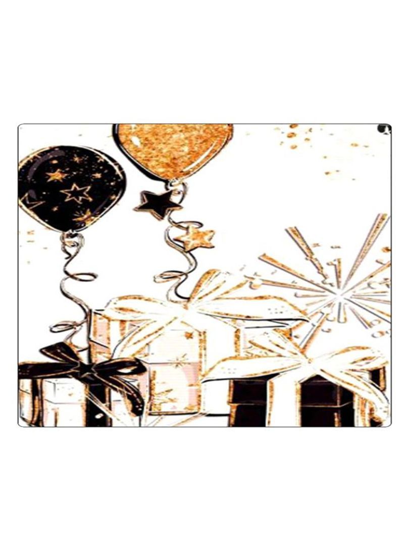 RKN Printed Anti-Slip Gaming Mouse Pad Black/White/Gold