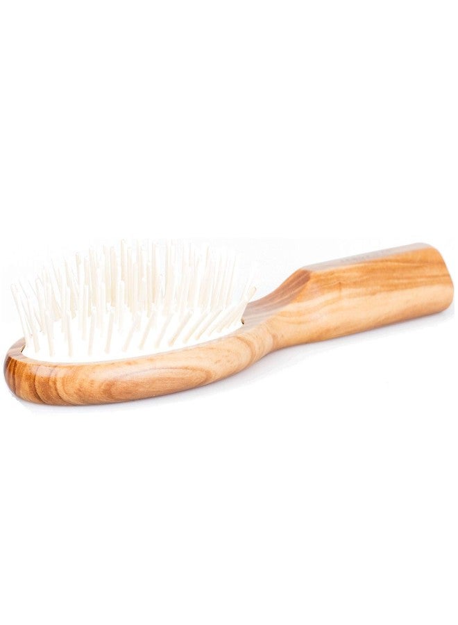 Fendrihan Oval Olivewood Pneumatic Hairbrush with Wooden Pins 8.4" (Made in Germany) - Image 2