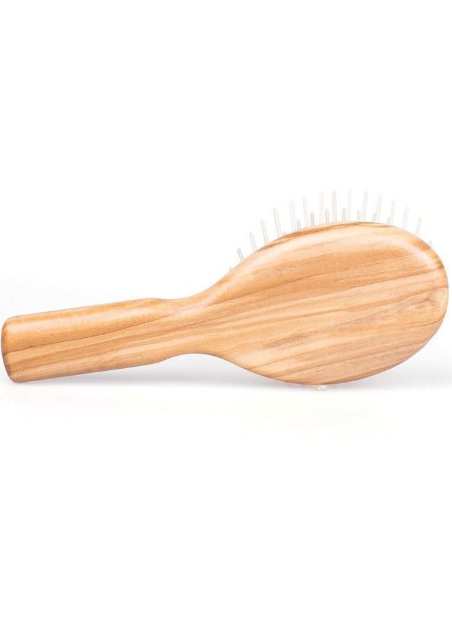 Fendrihan Oval Olivewood Pneumatic Hairbrush with Wooden Pins 8.4" (Made in Germany) - Image 3