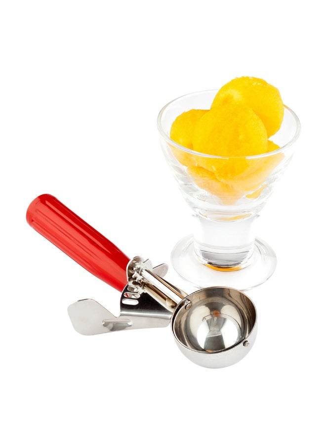 Restaurantware Met Lux 1.75 Ounce Portion Scoop, 1 Trigger Release Cookie Scoop - With Red Handle, Stainless Steel Disher, For Portion Control, Scoop Cookie Dough, Cupcake Batter, Or Ice Cream - Image 2