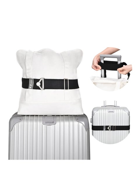 Adjustable Travel Belt for Carry-On Luggage with Elastic Add-A-Bag Feature, Hands-Free Design for Easy Airport Travel, Durable Alloy Buckle, Perfect for Trips