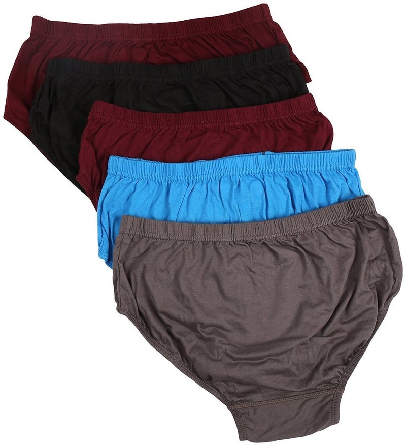 Euro Men's Cotton Briefs (Pack of 5) (Regular_Assorted_100) - Image 2