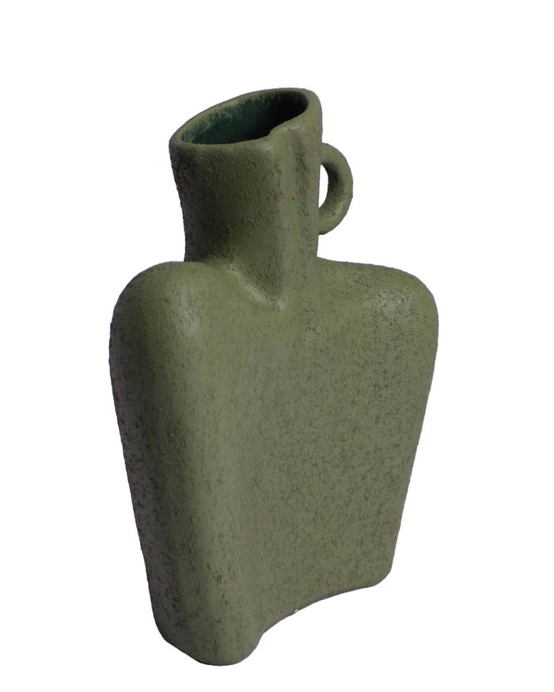 Vase Zone Bust Pottery Vase H28CM*W23CM - Green - Image 3