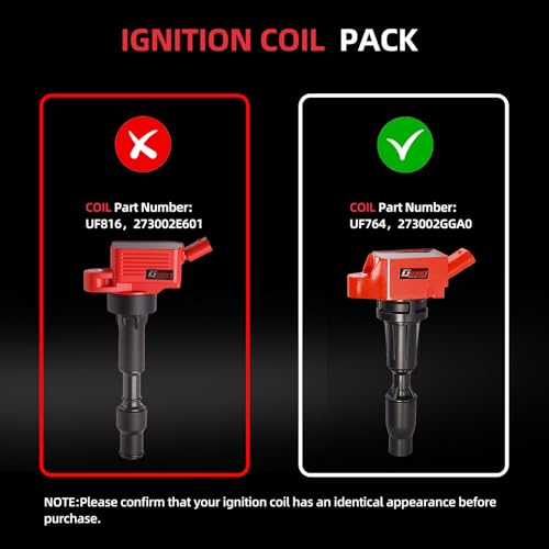 GBTAD Set of 4 Upgraded Ignition Coil Pack and Iridium Spark Plug for 2.0L 2.4L 2015-2019 Hyundai Sonata Santa Fe Tucson Genesis Kia Optima Sorento, for Sportage Stinger Replaces UF764 - Image 2