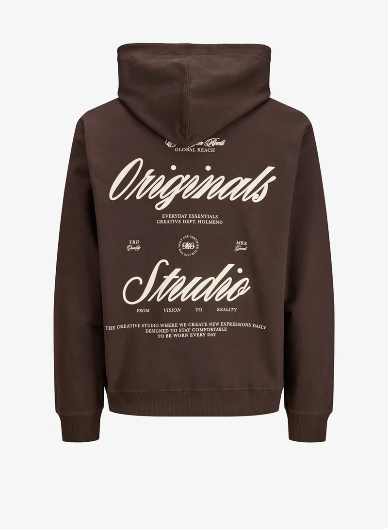 JACK & JONES  Graphic Pullover Hoodie for Men | Best Price UAE