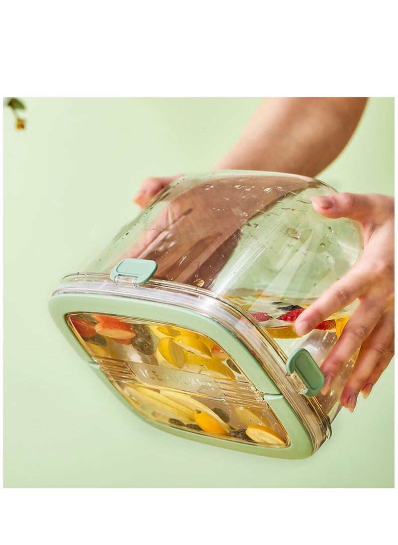 Arabest Ice Bucket With Airtight Lid Ice Tong Scooper And Handle Ribbed Beverage Tub Home Bar Accessories  Chiller For Parties Champagne Tub Cooler With Hinged Handles  - Image 3