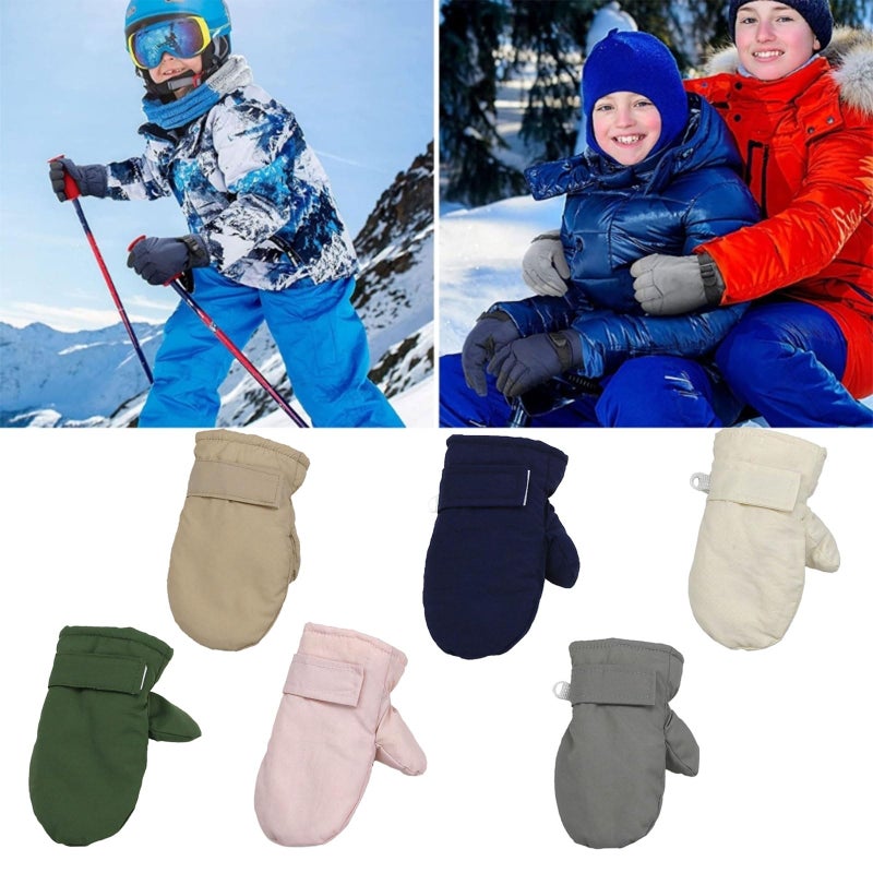 Pink Winter Gloves For Babies Fleece Lining Warm Mittens Gift - Image 3