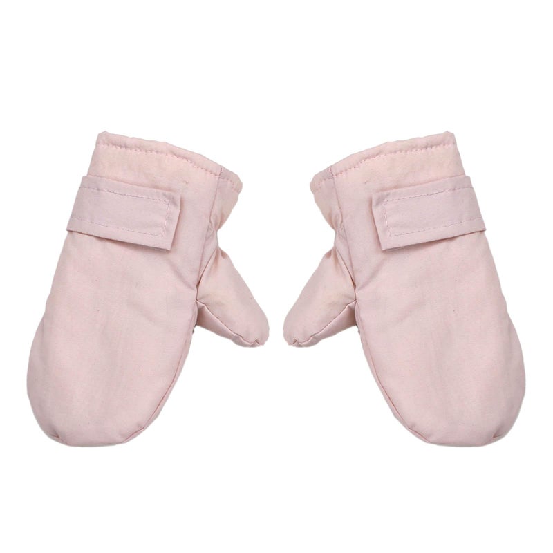 Pink Winter Gloves For Babies Fleece Lining Warm Mittens Gift - Image 2