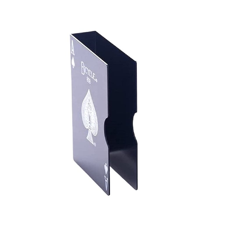 MilesMagic Bicycle Stainless Steel Card Clip Defender for Rare Expensive Limited Edition Playing Cards Protection Guard Holder (Deck not Included) (Black) - Image 2