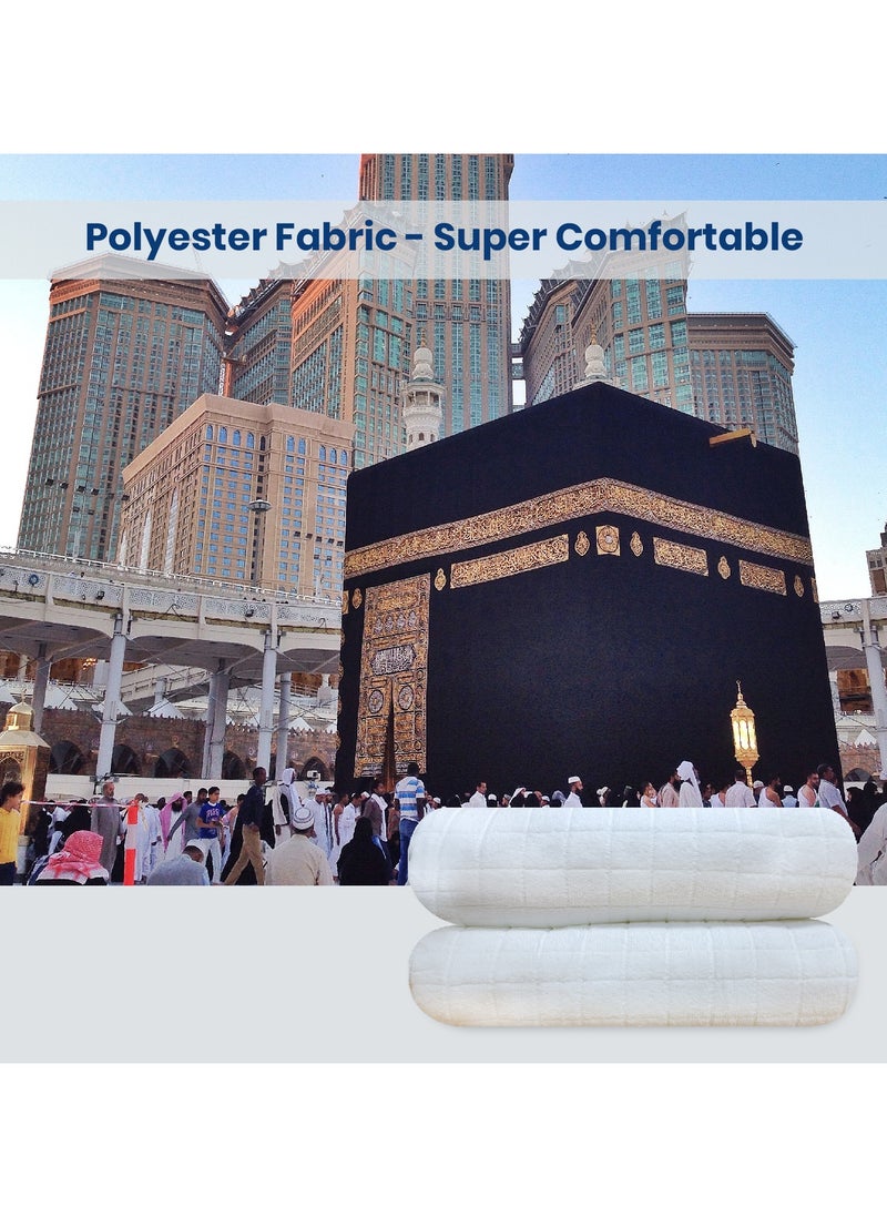 Royal King Ihram Haj And Umrah Towel For Men 100% Polyster Towel High Quality  Hygienic Natural Towel Hajj Wearing Towel/Ihram Men's Towel(1200g)  - Image 4