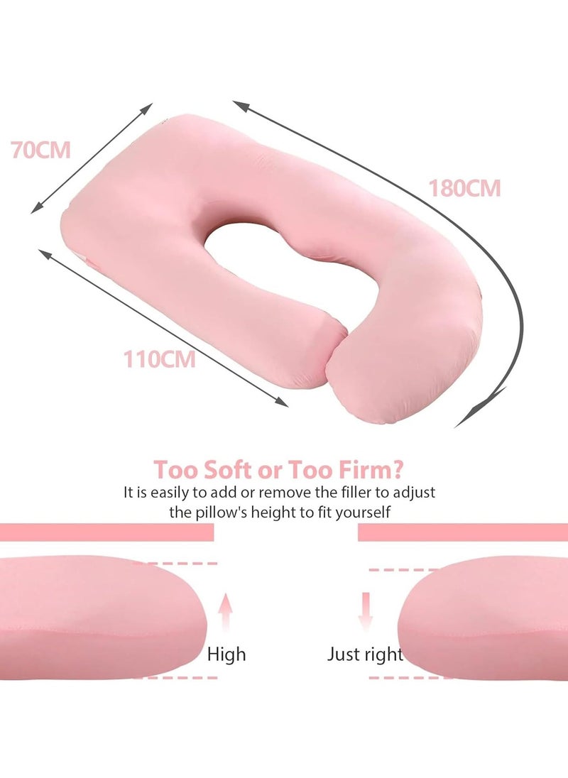 Arabest Pregnancy Pillows for Sleeping, U Shaped Full Body Maternity Pillow with Removable Cover, Support for Back, Legs, Belly for Pregnant Women, 57 Inch Pregnancy Pillow for Women  - Image 2