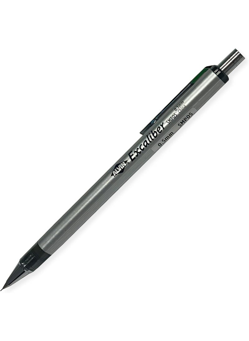 Alvin ALVIN SMP05 Excaliber Mechanical Pencil Silver 05mm AllAluminum Barrel Stainless Steel Front Cone Clip and Removable Cap  - Image 1