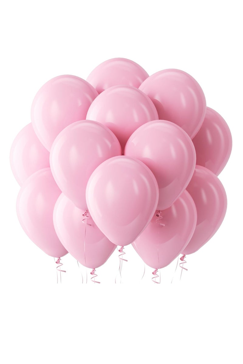 100 Pack 12 inch Round Helium Light Pink Balloons for Wedding Baby Shower Birthday Party Decoration - Image 1