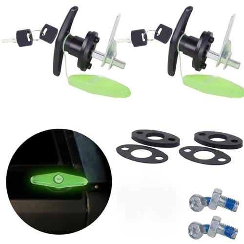 Hurrikom Truck Topper Fastener Heavy Duty THandle Lock for LeerSnugtop Camper Shell Universal Replacement Locking Handles with Keys Secure Truck Cap Clamps Tailgate Lock Accessories - Image 3