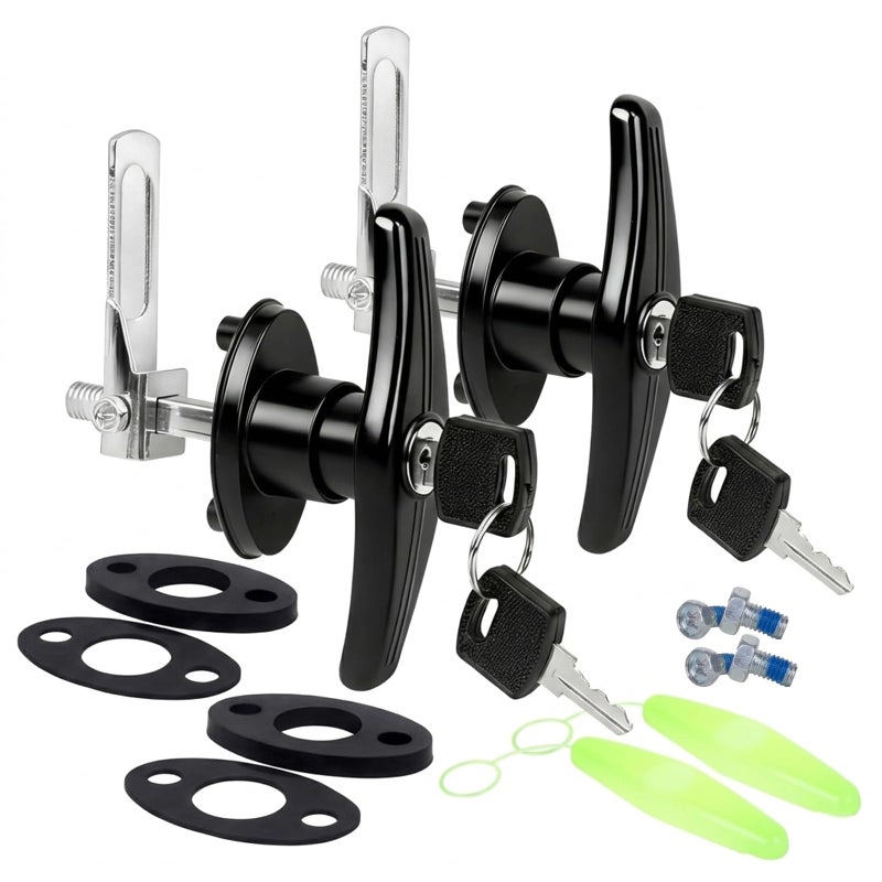 Hurrikom Truck Topper Fastener Heavy Duty THandle Lock for LeerSnugtop Camper Shell Universal Replacement Locking Handles with Keys Secure Truck Cap Clamps Tailgate Lock Accessories - Image 2