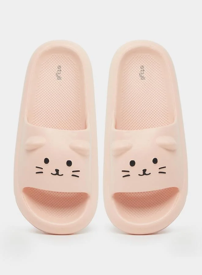 Styli Styli Cat Print Slip-On Slides