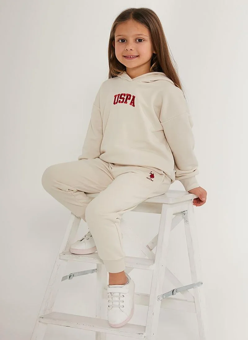 U.S. Polo Assn. U.S. Polo Assn. Girls Beige Tracksuit Set