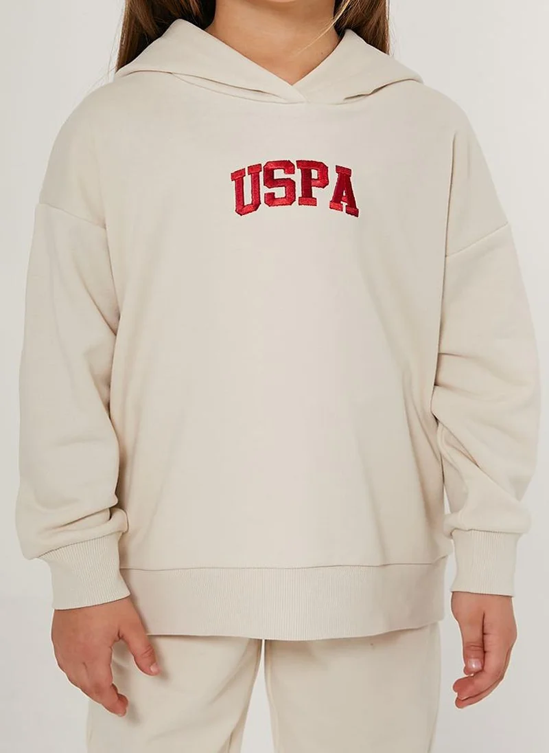 U.S. Polo Assn. U.S. Polo Assn. Girls Beige Tracksuit Set