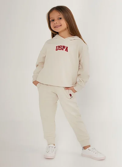 U.S. Polo Assn. U.S. Polo Assn. Girls Beige Tracksuit Set