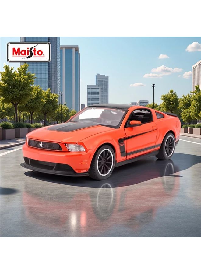 Maisto 1 24 Scale Ford Mustang Boss 302 Orange Muscle Car Model - Image 2