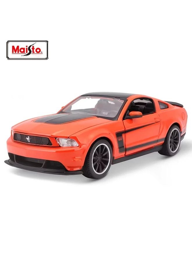 Maisto 1 24 Scale Ford Mustang Boss 302 Orange Muscle Car Model - Image 1