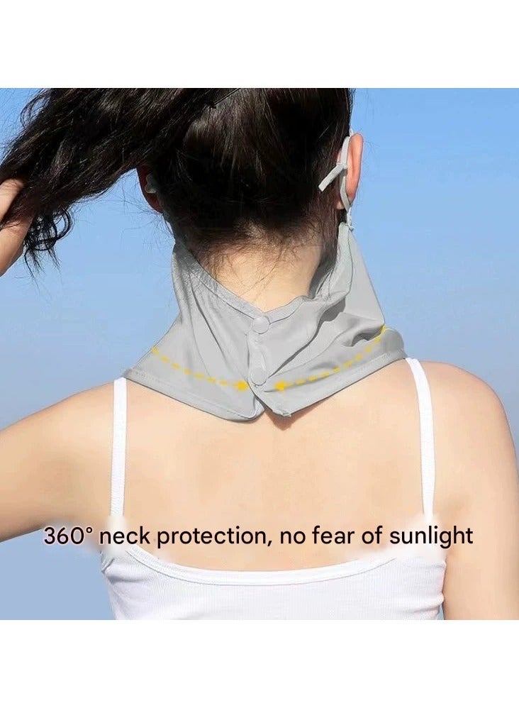 Goolsky Women Summer Outdoor UV‑Protection Face & Neck Cover, Ice‑Silk Lightweight Breathable Sun Shield for Driving Cycling Hiking - Image 2