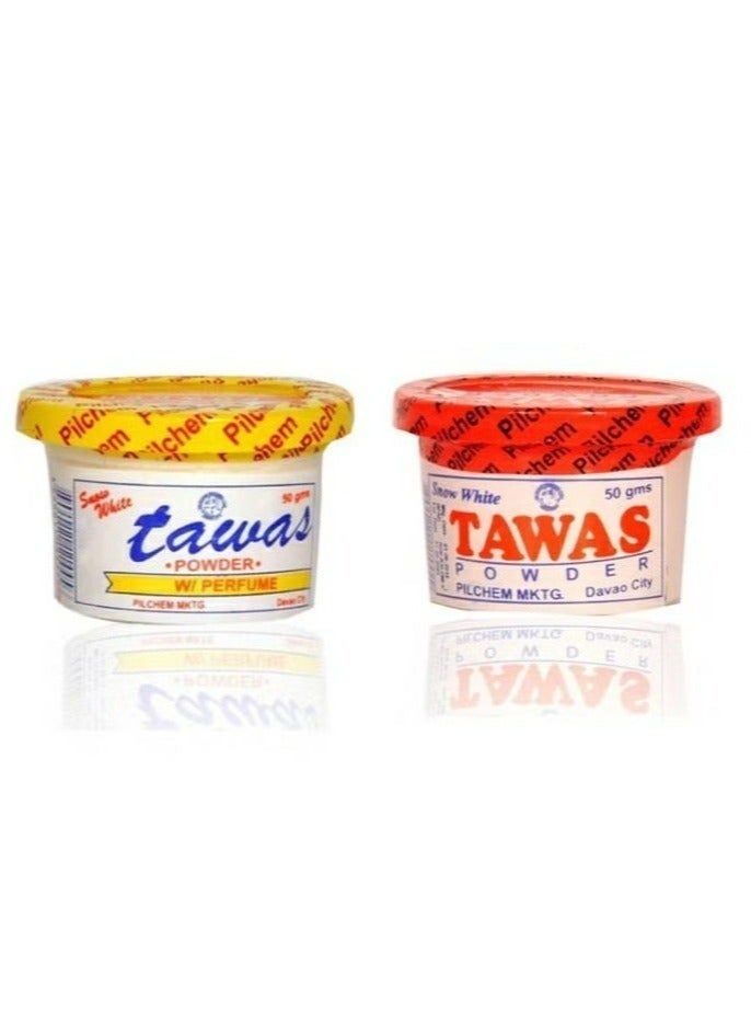 Snow White Tawas Deodorant Powder Two-Piece 50g