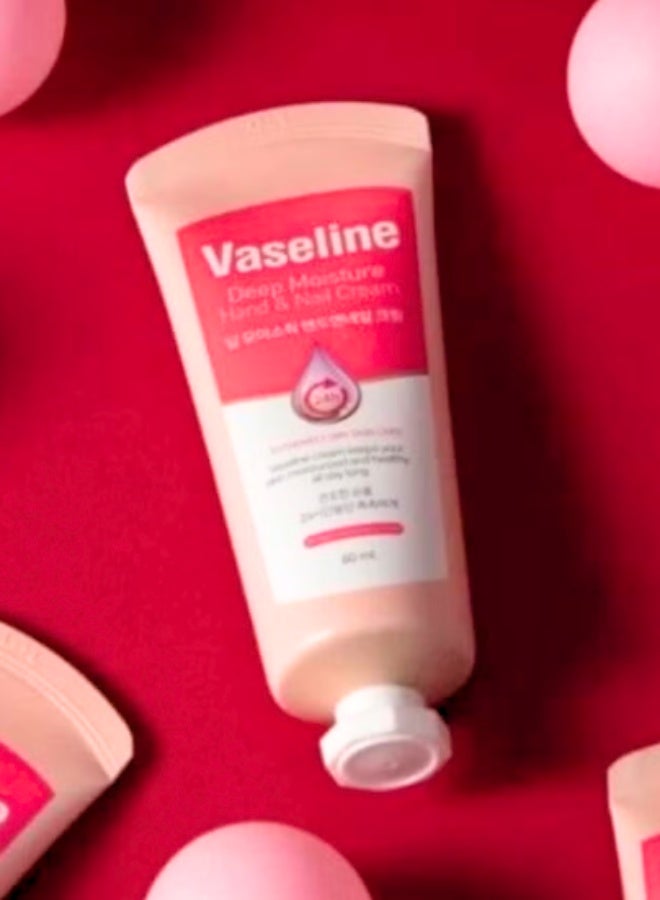 Vaseline Deep Moisturizing Cream For Hands And Nails 60 ML Nourishing Hand Cream Soft Smooth Skin Repair Hydrating Lotion For Dry Hands Nail Care - Image 2