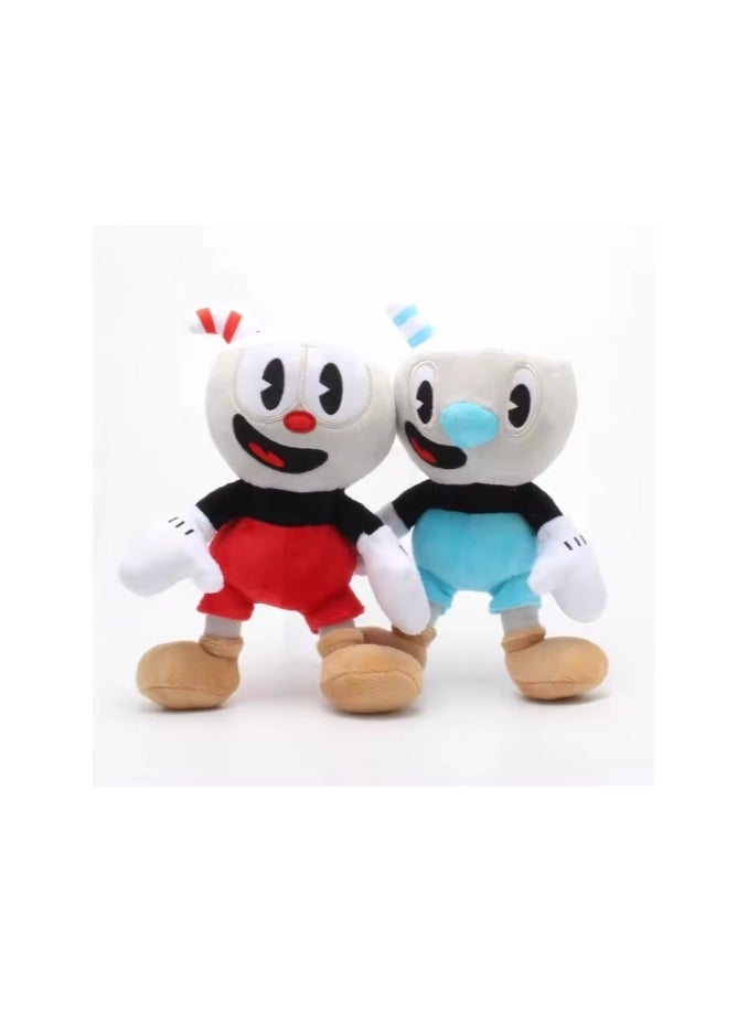2pcs Cuphead Plush Doll Toys Mugman Game Doll Toys Adventure Soft Stuffed Plush For Kids Birthday Gift  - Image 1