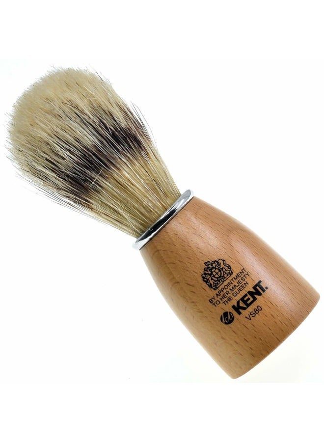 KENT فرشاة حلاقة كينت VS80 من شعر القنفذ الطبيعي، مجموعة حلاقة للرجال، للحلاقة الآمنة، شفرات الحلاقة للرجال. فرشاة حلاقة مثالية للرغوة مع كريم الحلاقة، صابون الحلاقة. كينت للحلاقة الفاخرة منذ 1777 - Image 1