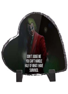 Service Zone Protective Printed White Heart Shape Marble Photo Frame for Table Top Don’t Judge Me You Cant Handle Half Of What I Have Survived 