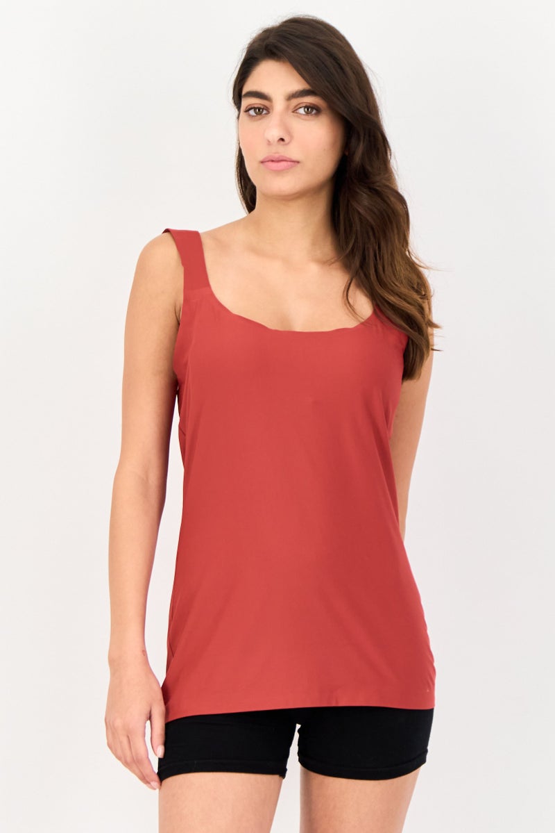 TRIUMPH Women 2 Piece Smart Micro Undershirt Tank Top, Red - Image 1