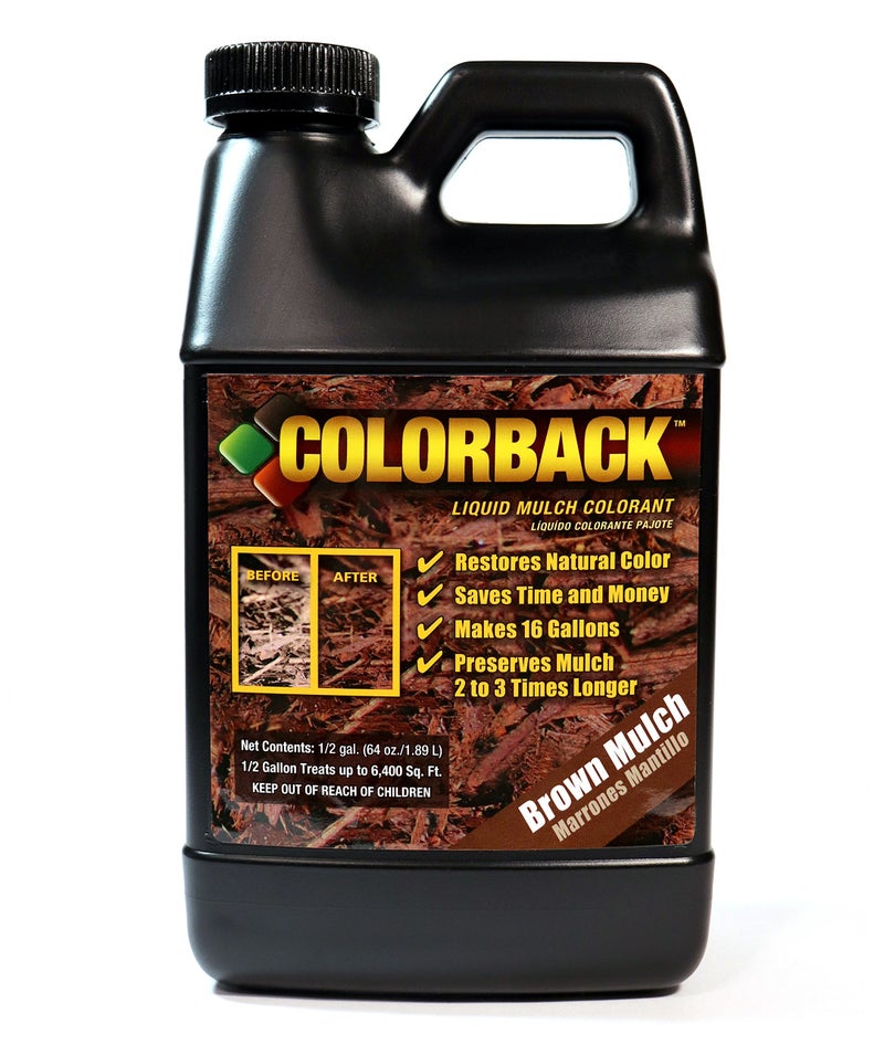 COLORBACK Brown Mulch Dye, 6,400 Square Feet Coverage – Mulch Colorant for Landscaping & Garden Beds, Wood Mulch Dye, Mulch Color Restorer & Playground Bark Mulch, Eco-Friendly Mulch Paint – 1/2-Gallon - Image 3