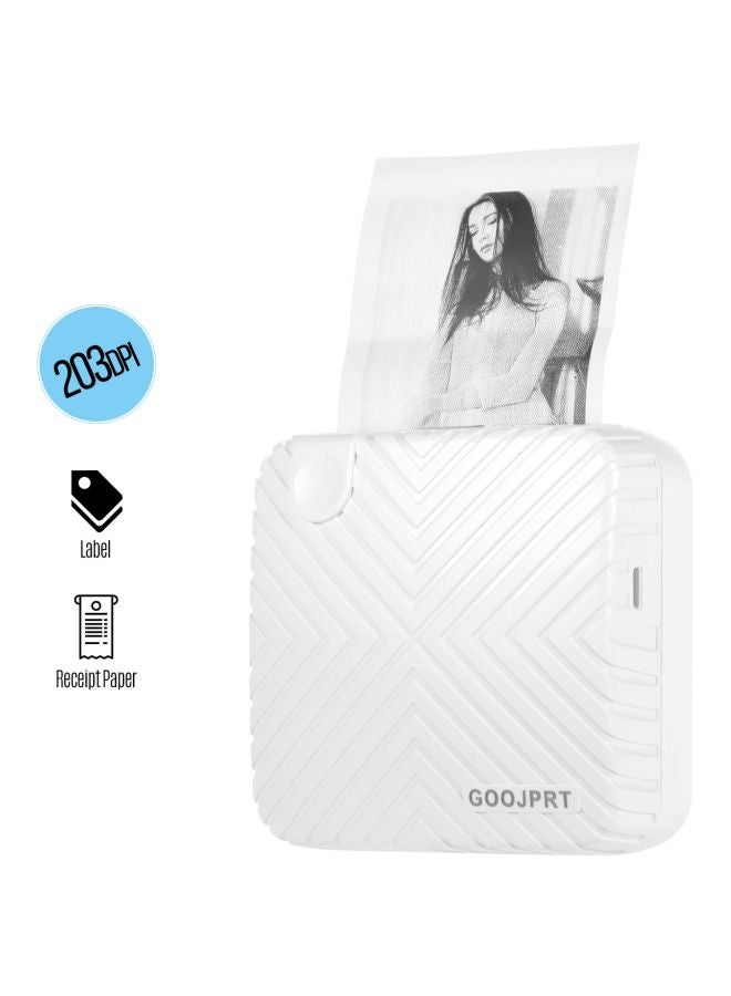 Portable Mini Printer 7.9x7.9x4cm White - Image 4
