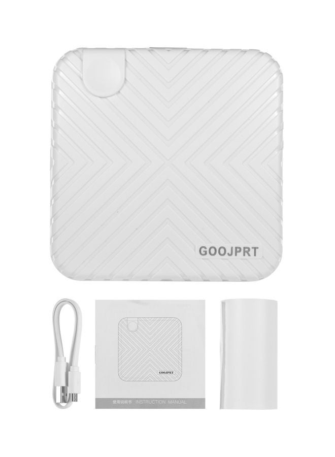 Portable Mini Printer 7.9x7.9x4cm White - Image 1