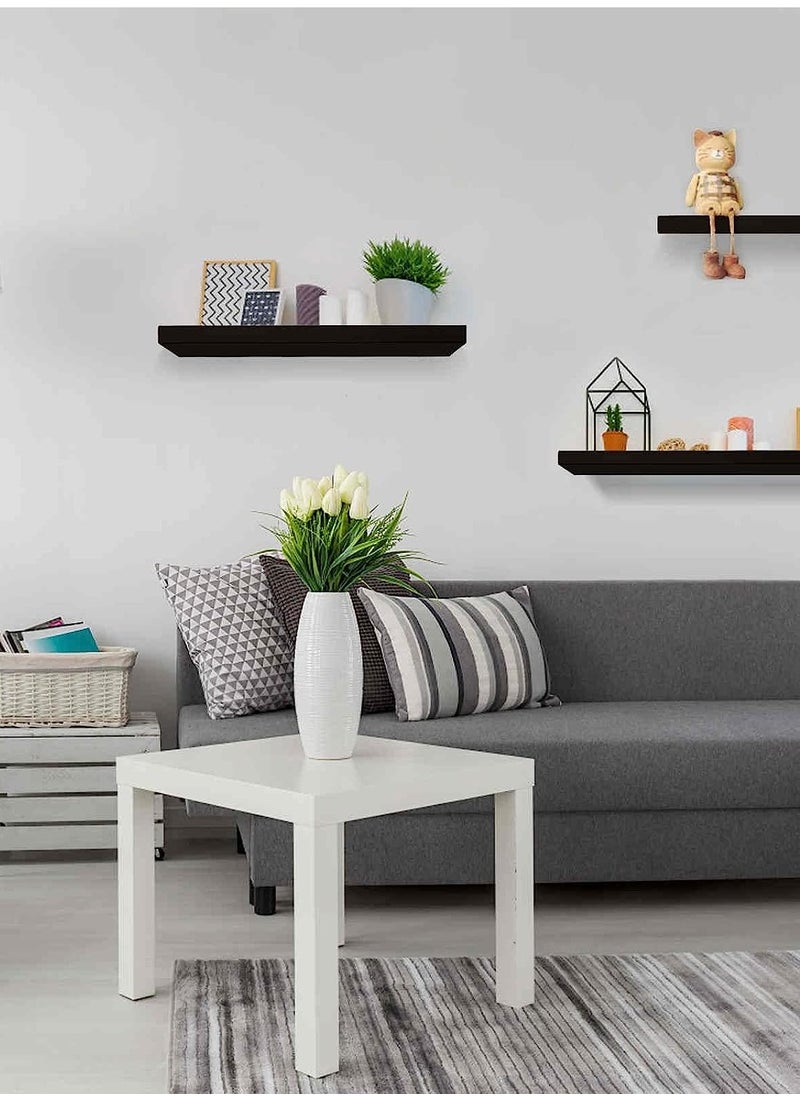 Roman Gifts - 3 Pcs Set of Floating Shelves for Wall Decor Wall Shelves for Bedroom Storage Large Deep Wall Mounted Shelves for Bathroom Towels Laundry Living Room Kitchen Closet - Image 1