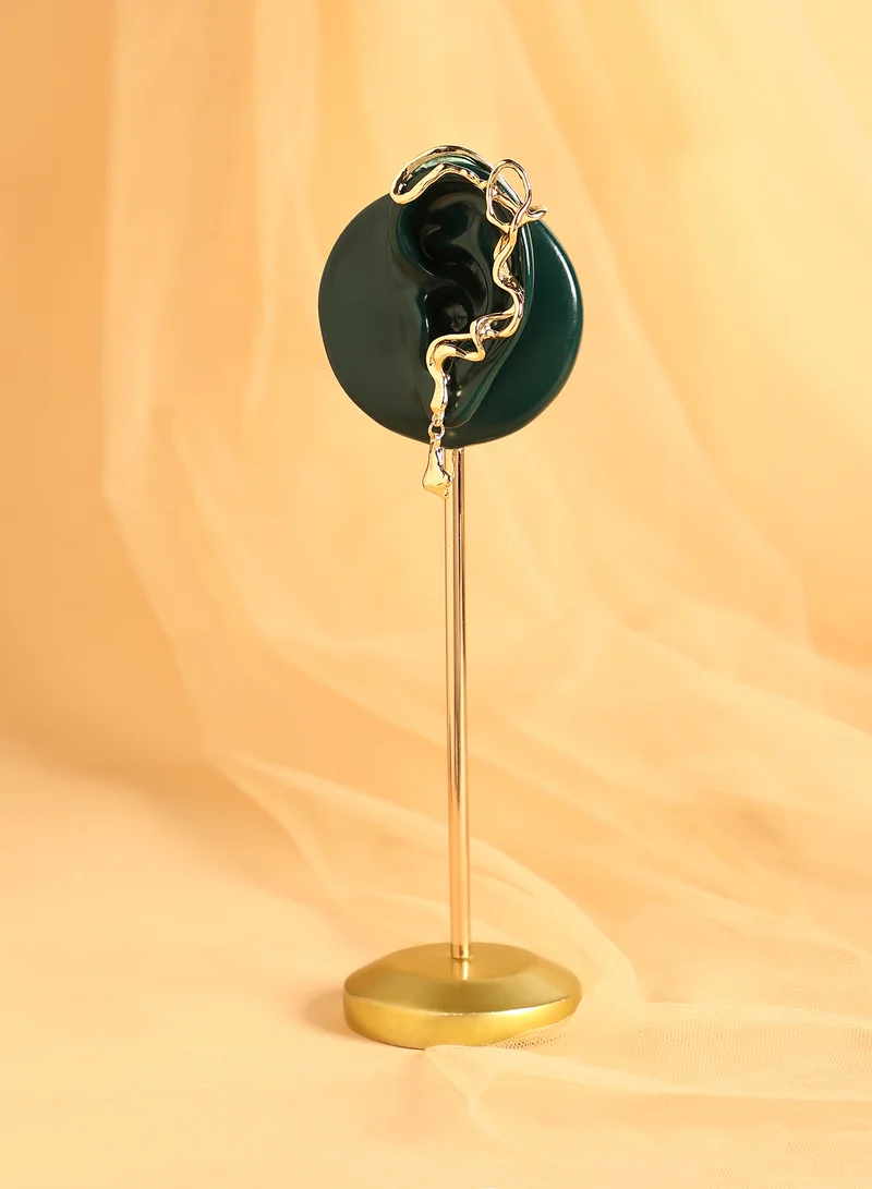 SOHI Women The Tangle-Drop Cuff Earrings | California Gold Colour | One-Size | Metallic Alloy Material | Push Back Closure | Earrings For Casual & Evening Wear