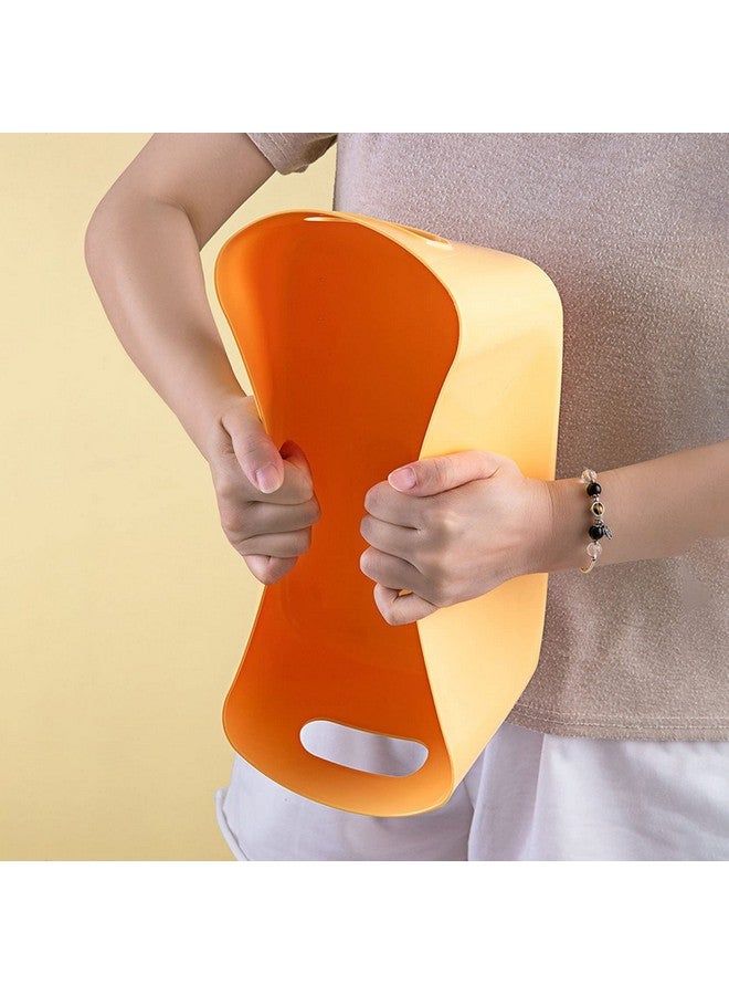 wolpin 3 Pieces Plastic Storage Basket Multipurpose Colorful for Kitchen & Home Organiser Box for Wardrobe, Fruits Vegetables, Toys, Stationary items (25 x 16.5 x 10 cm) - Image 4